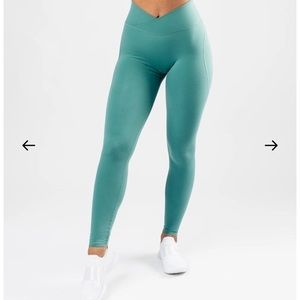 Green M Alphalete Surface Leggings